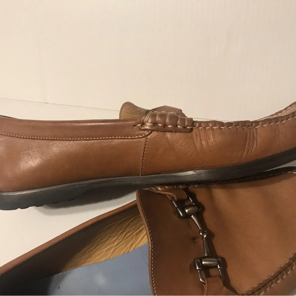 Peter Millar brown slip-on loafers leather shoes men size 10 1/2 M - Picture 12 of 12